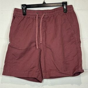 Lucky Brand Men’s Red Linen Blend Casual Lightweight Shorts Size Medium